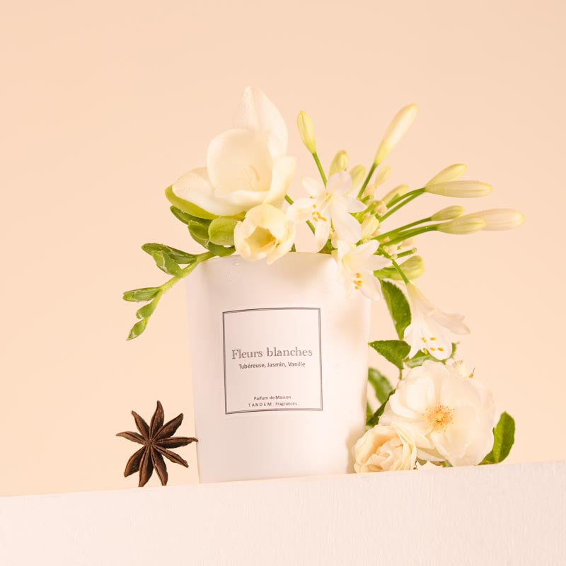 Bougie Parfumée Fleurs Blanches 180g