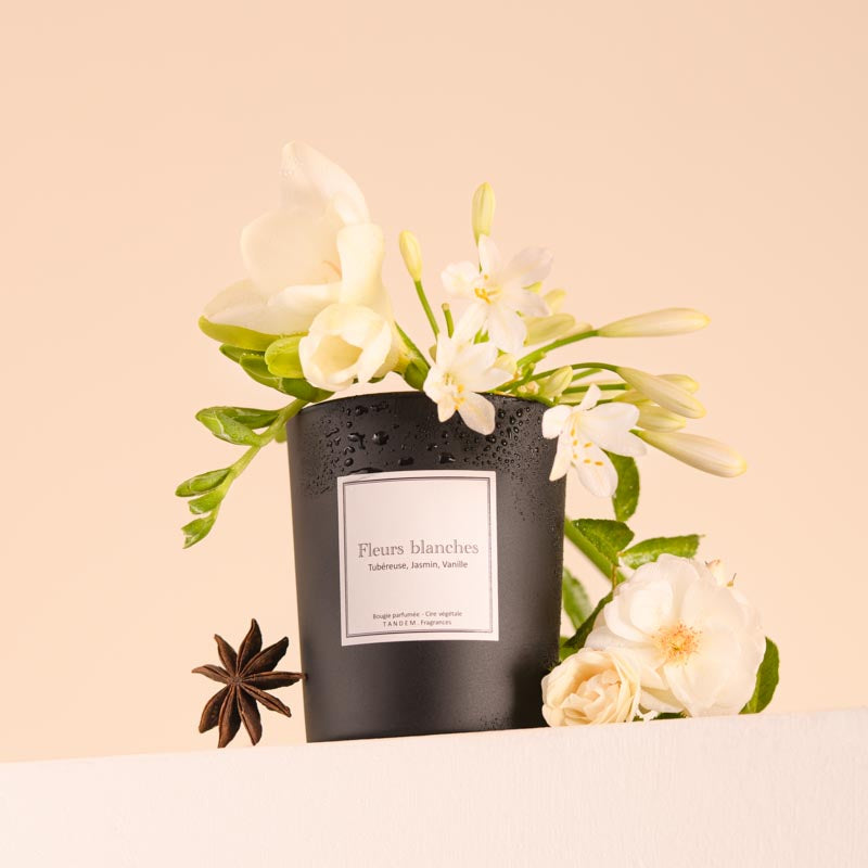 Bougie Parfumée Fleurs Blanches 180g